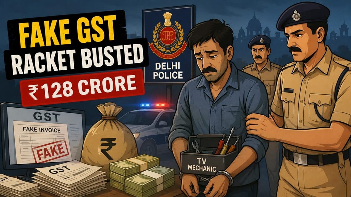 Delhi Police Bust Rs 128 Crore Fake GST Racket, TV Mechanic Among Arrested