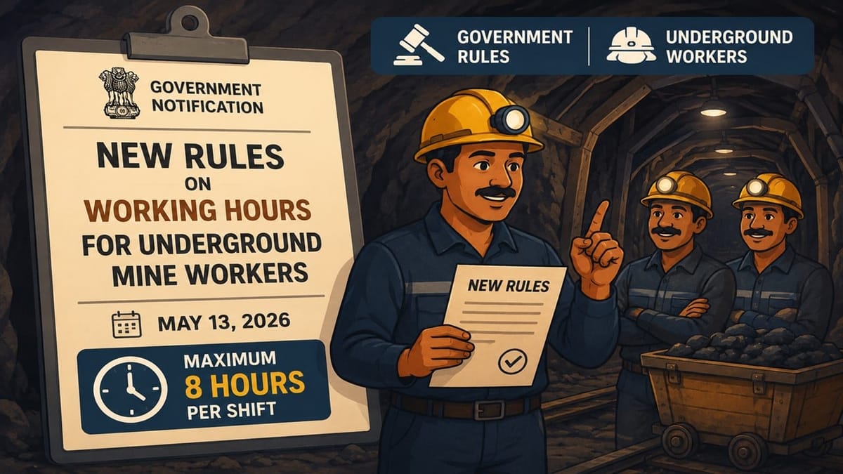 Government Issues New Rules on Working Hours for Underground Mine Workers