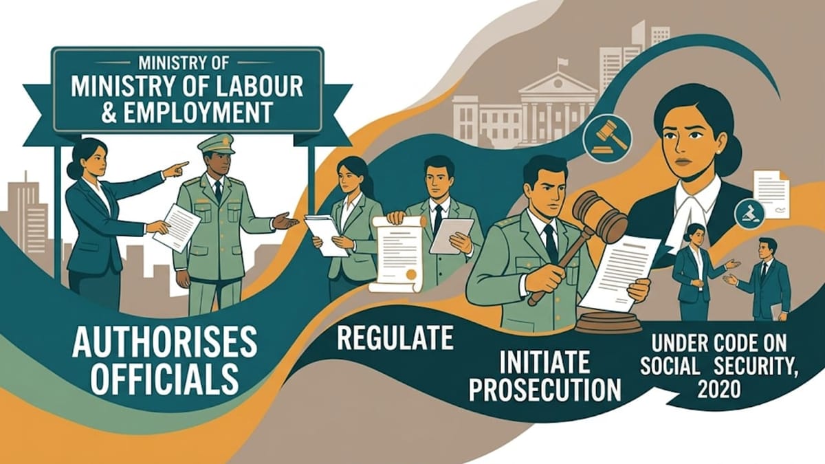 Govt Authorises officers who can initiate legal action for contraventions under Social Security Code, 2020