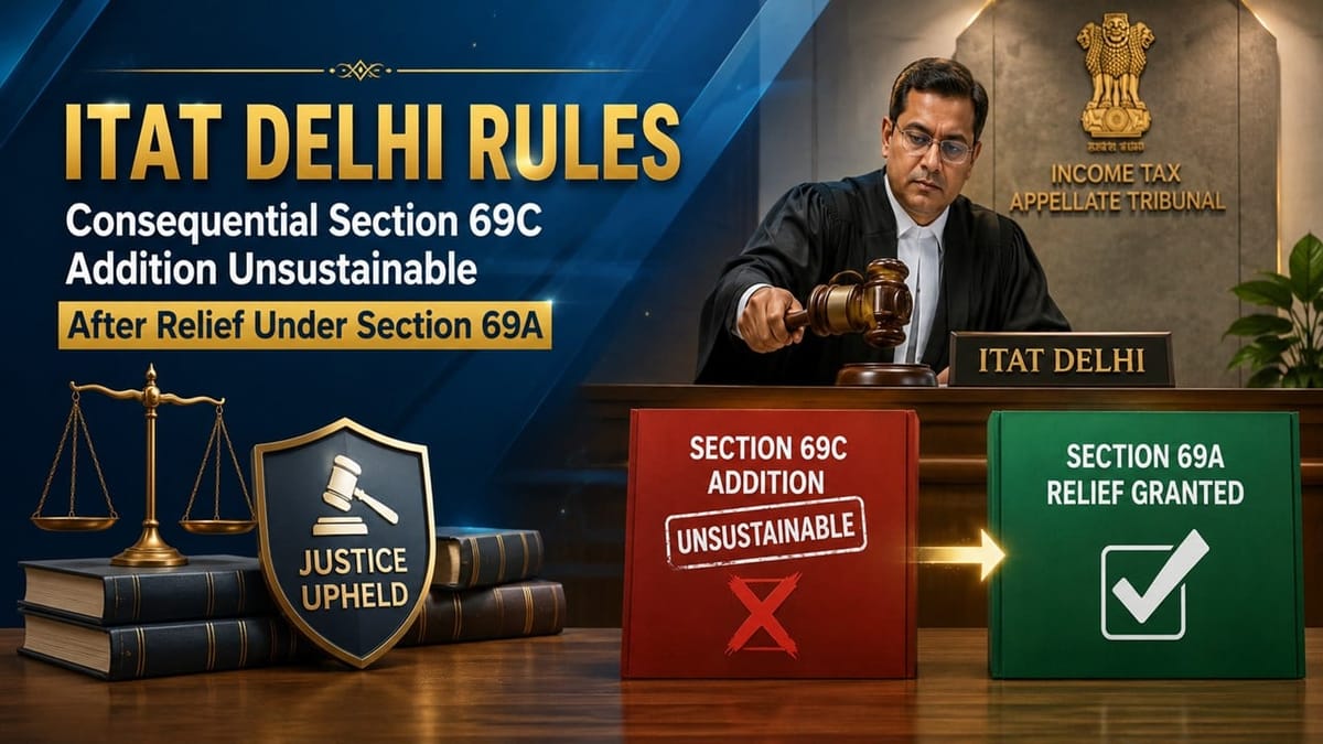 ITAT Delhi Rules Consequential Section 69C Addition Unsustainable After Relief Under Section 69A