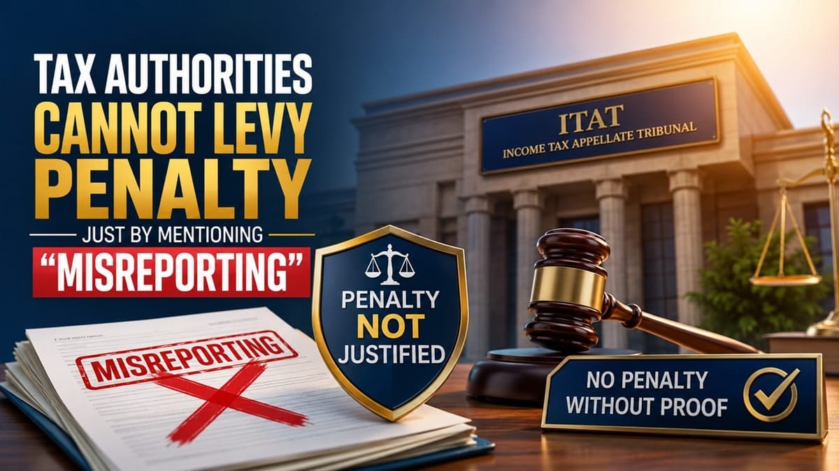 Political Donation Penalty Deleted: Income Tax Authorities Cannot Levy Penalty Just by Mentioning “Misreporting”