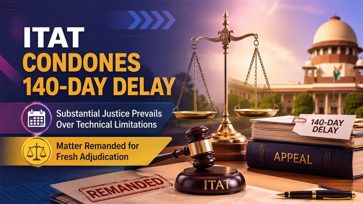 ITAT Condoned 140-Day Delay, Says Substantial Justice Must Prevail Over Technicalities