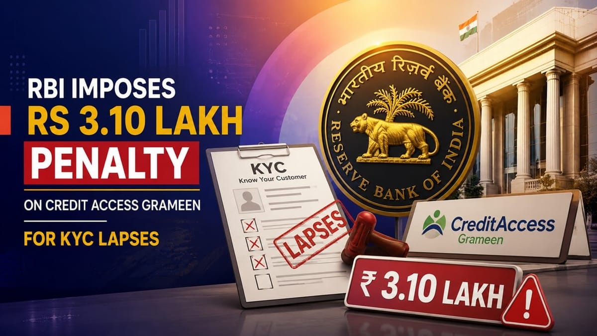 RBI Imposes Rs 3.10 Lakh Penalty on Credit Access Grameen for KYC Lapses.