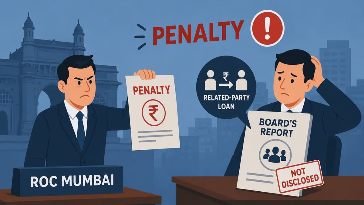 ROC Mumbai Imposes Penalty for Non-Disclosure of Related-Party Loan in Board’s Report