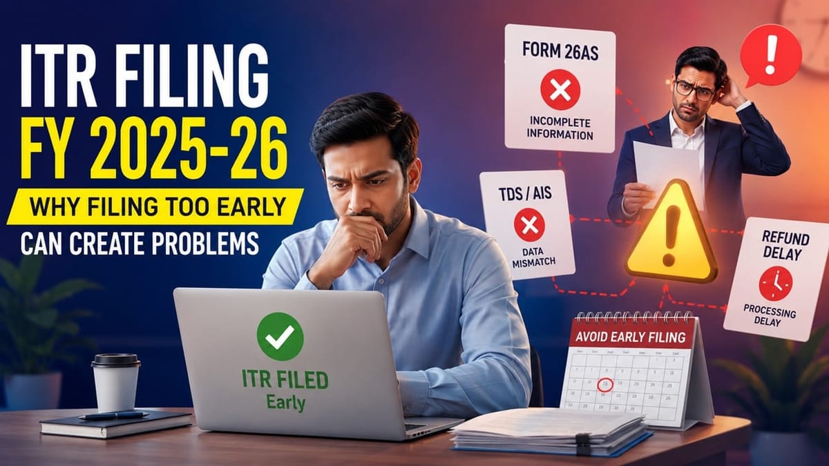 ITR Filing for FY 2025-26: Know How Filing Too Early Can Create Problems
