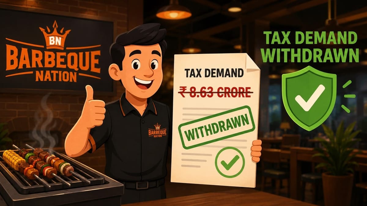 Barbeque Nation Gets Rs 8.63 Crore Tax Demand Withdrawn After Rectification Order