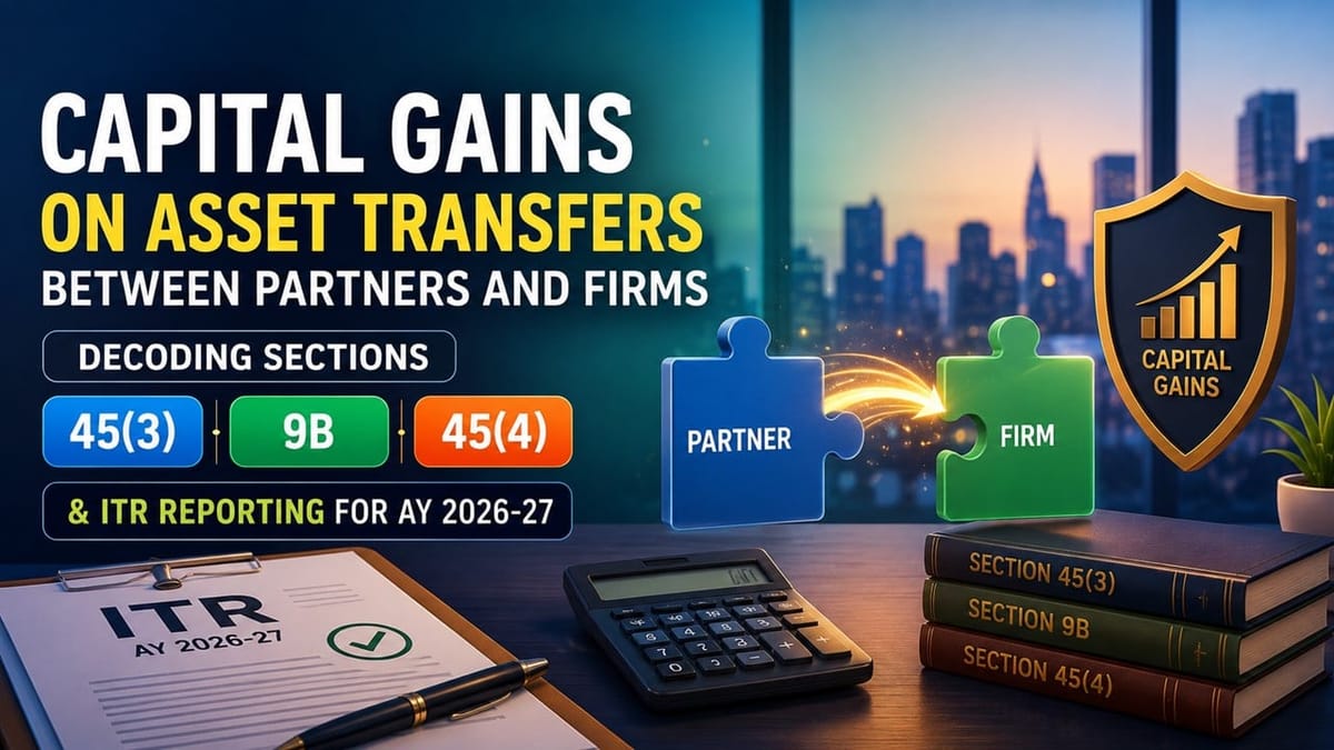 Capital Gains on Transfer of Assets between Partners and Firms