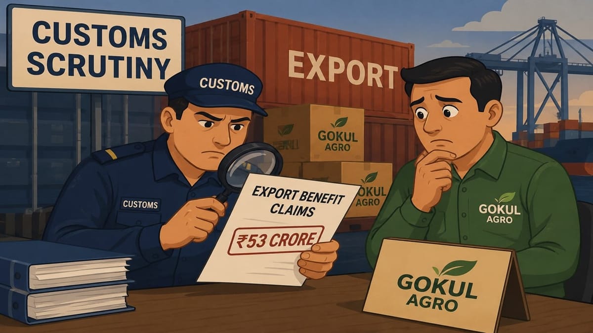 Gokul Agro Faces Customs Scrutiny Over Rs 53 Crore Export Benefit Claims