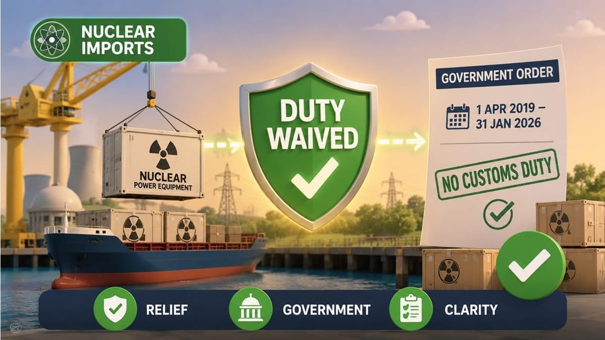 Government Waives Past Customs Duty Liability on Nuclear Power Generation Imports