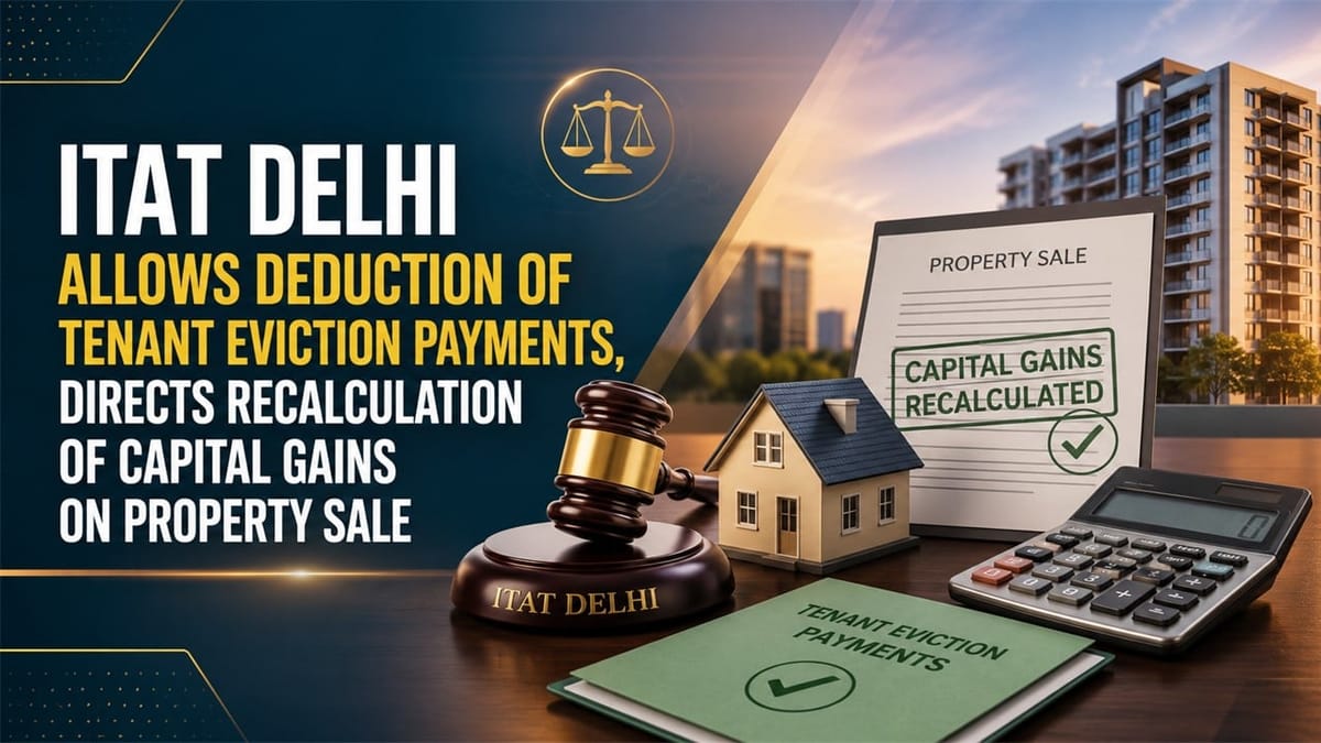 ITAT Allows Deduction of Tenant Eviction Payments, Directs Recalculation of Capital Gains on Property Sale