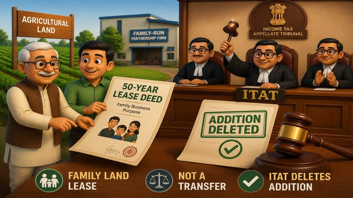 ITAT Deletes Capital Gains Addition on 50-Year Family Land Lease
