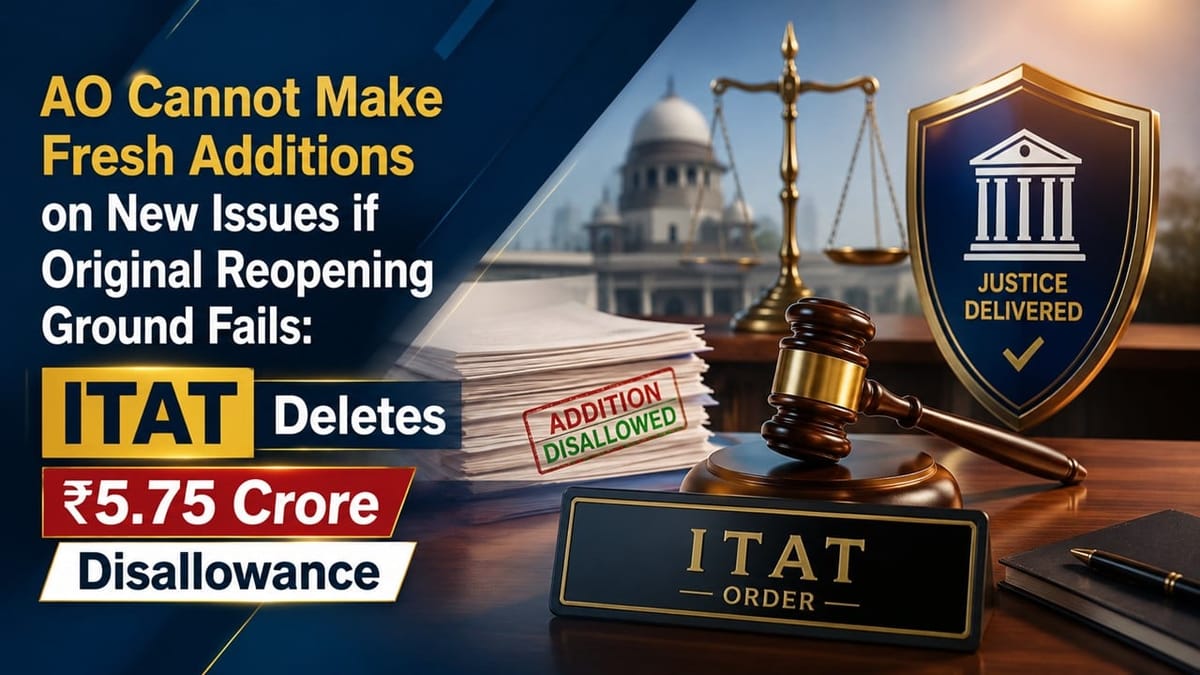 Real Estate Company Faced Rs. 5.75 Crore Tax Addition After Reassessment; ITAT Deletes Addition as It Was Not Part of Reopening Reasons