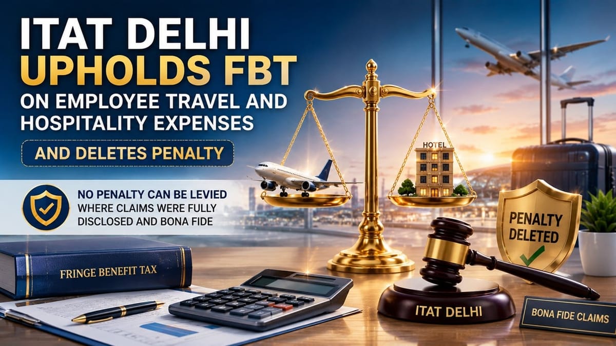 ITAT Delhi Upholds Fringe Benefit Tax on Employee Travel and Hospitality Expenses And Deletes Penalty
