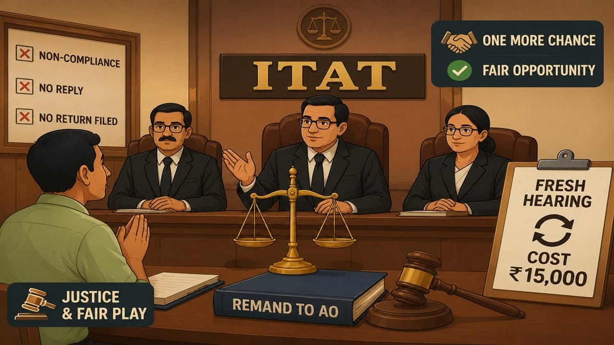 ITAT Grants Fresh Hearing Despite Repeated Non-Compliance, Imposes Rs 15,000 Cost