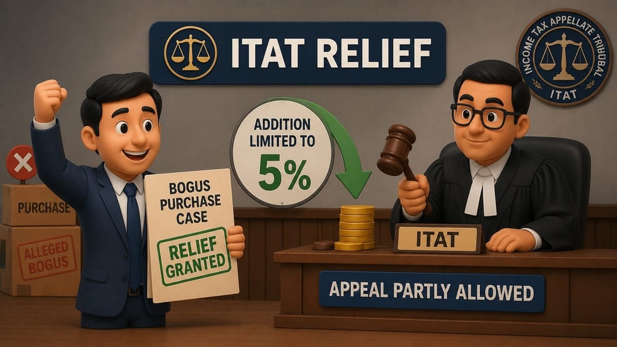 Diamond Trader Faced 100% Bogus Purchase Addition of Rs. 45.35 Lakh; ITAT Restricts Disallowance to Just 5%