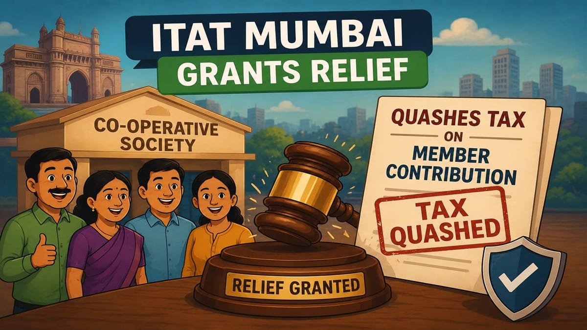 ITAT Rules Maintenance Charges and Property Tax Recoveries Collected from Members Are Not Taxable