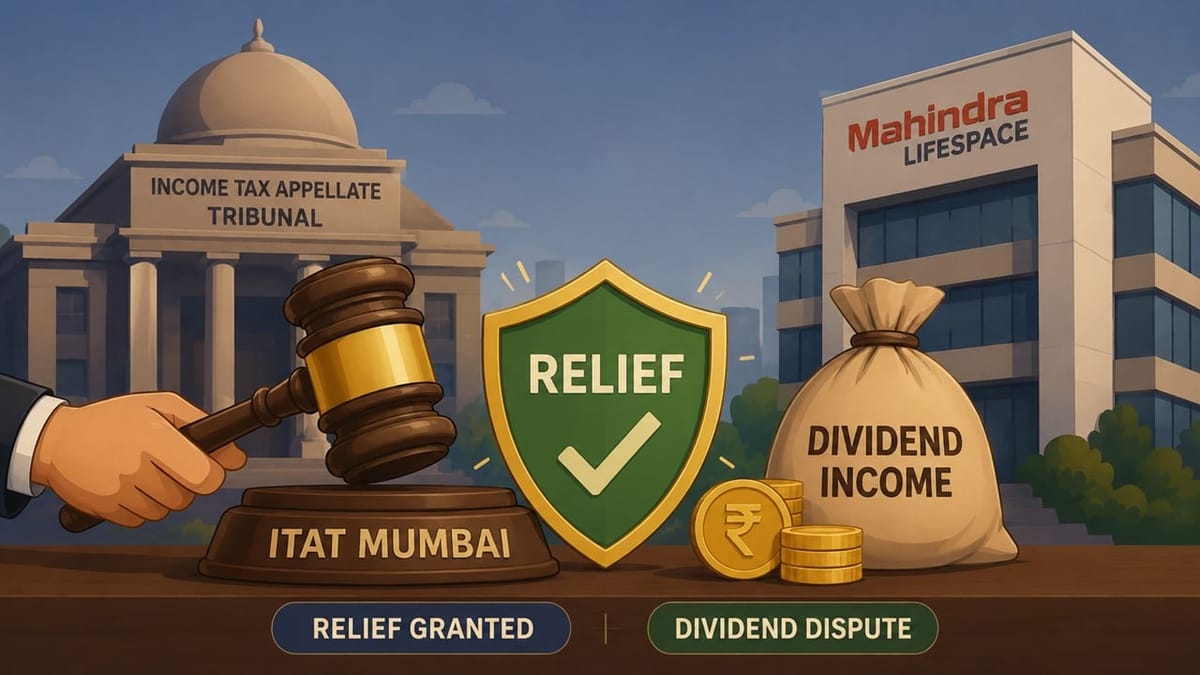 ITAT: Rs. 20.50 Lakh Section 14A Disallowance Held Excessive Against Rs. 8 Lakh Dividend Income