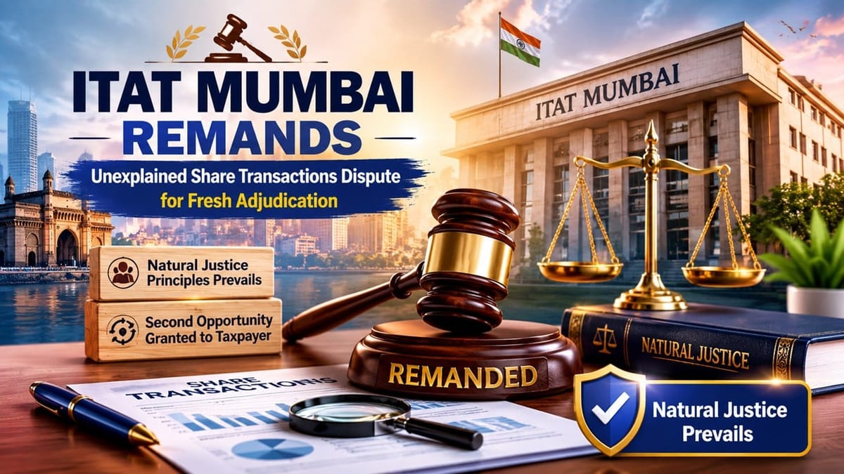 Mumbai Investor Hit With Section 69A Addition Over Alleged Penny Stock Gains; ITAT Sends Case Back for Reconsideration