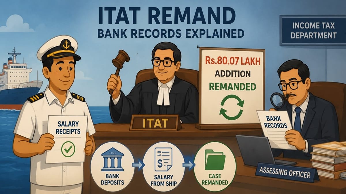 ITAT Remands Rs.80 Lakh Addition Against Seafarer After Finding Bank Records Explained Deposits