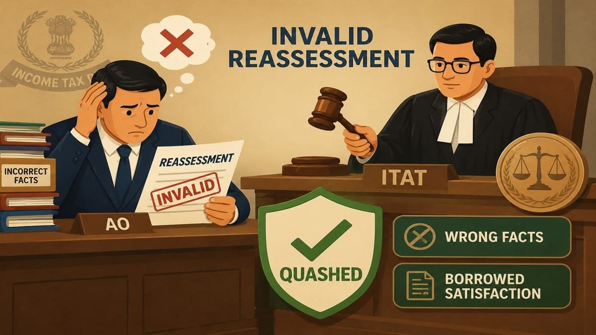 ITAT Rules Reassessment Invalid Where AO Relied on Erroneous Facts