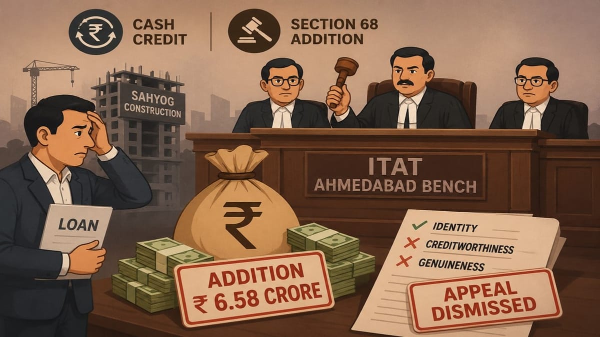ITAT Upholds Rs 6.58 Crore Addition Under Section 68 for Failure to Prove Loan Creditworthiness