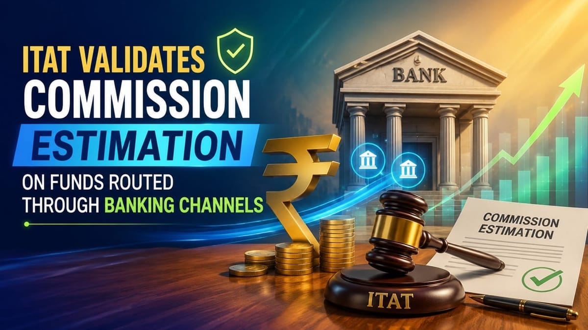 ITAT Validates Commission Estimation on Funds Routed Through Banking Channels