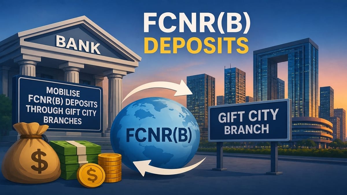 RBI Allows Banks to Mobilise FCNR(B) Deposits Through GIFT City Branches