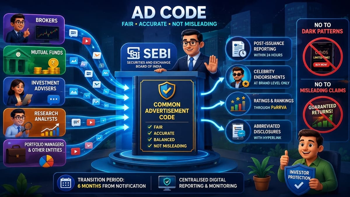 SEBI Proposes Common Advertisement Code for Brokers, Mutual Funds, Advisers and Other Regulated Entities