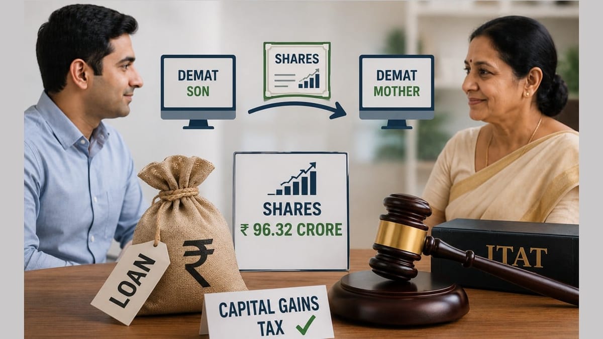 Son Transferred Shares Worth Rs. 96.32 Crore to Mother’s Demat Account as ‘Loan’; ITAT Upholds Capital Gains Tax on Transfer