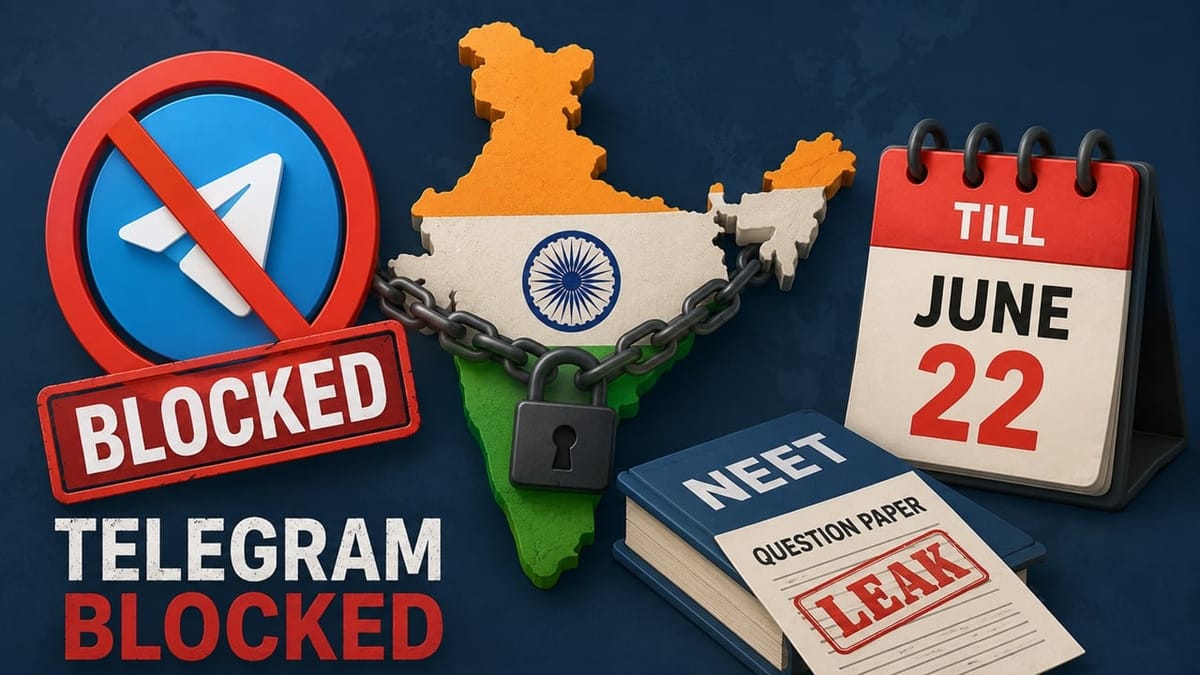 Telegram Blocked Across India Till June 22 to Prevent NEET Paper Leak