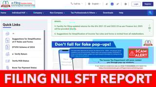 Do we need to file Nil statement of financial transaction [SFT] or Not