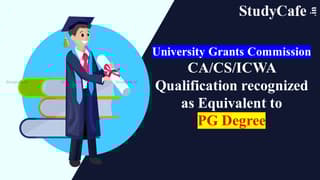UGC recognizes CA/CS/ICWA Qualification as equivalent to PG Degree