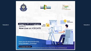 Shipping Bill Amendment Facility Now Live on Icegate Portal