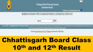 Chhattisgarh Class 10th and Class 12th Result 2024 Live Updates: CGBSE Class 10th and Class 12th Result 2024 Coming on this date at cgbse.nic.in