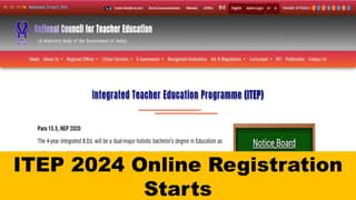 ITEP 2024: NCTE Starts Online Applications for Integrated Teacher Education Programme; Check How to Apply