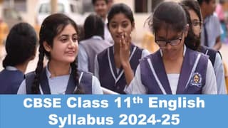 CBSE Class 11th English Syllabus 2024: Download Class 11th English Latest Syllabus Released by CBSE