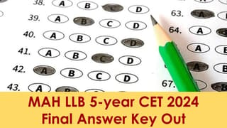 MAH LLB 5-year CET 2024: MAH LLB 5-year CET 2024 Final Answer Key Out; Objections Resolved, Check Details 