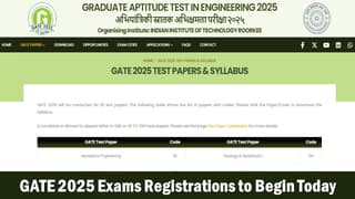 GATE 2025: Registrations Begins Today, Exams from 1st February, Check How to Register