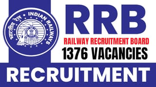 RRB Recruitment 2024: Notification Out for 1300+ Vacancies; Online Application Start Soon