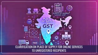 CBIC issued Clarification on Place of Supply for Online Services by the Supplier to Unregistered Recipients [Read Circular]