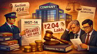 445-Day Delay in MGT-14 Filing Costs Company and Directors Rs. 2.04 Lakh