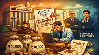 ROC Ahmedabad Slaps Penalty of Rs. 30,000 on Company and Its Two Directors for AOC-4 Filing Lapse