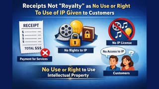 Receipts Not ‘Royalty’ as No Use or Right To Use of IP Given to Customers