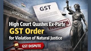 High Court Quashes Ex-Parte GST Order for Violation of Natural Justice