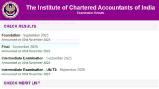 CA Result 2026: ICAI CA Final January 2026 Toppers & Merit List