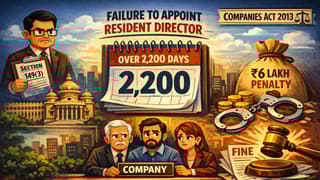 No Resident Director for 2,297 Days: ROC Slaps Penalty on Company and Its Directors for Section 149(3) Violation