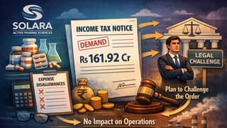 Solara Active Pharma Sciences Faces Rs 161.92 Crore Income Tax Demand