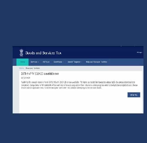 GSTR-9 of FY 2019-20 now available on GST Portal