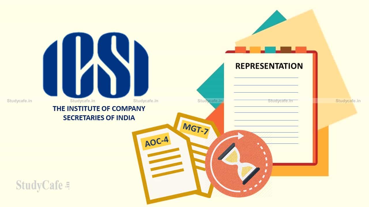 ICSI Representation to MCA for extension of time limit for annual filing