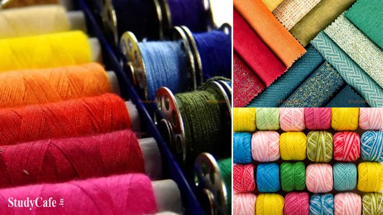 Finance Ministry has announced 12% GST rate on MMF, yarn, fabrics beginning January 1st
